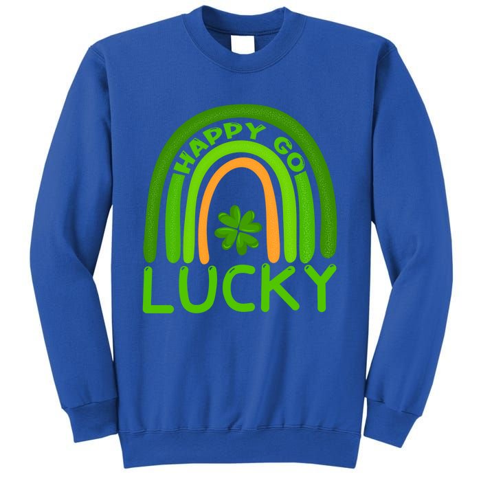 Happy Go Lucky Shamrock St Patrick's Day Meaningful Gift Sweatshirt