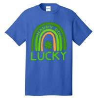 Happy Go Lucky Shamrock St Patrick's Day Meaningful Gift Tall T-Shirt