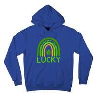 Happy Go Lucky Shamrock St Patrick's Day Meaningful Gift Tall Hoodie