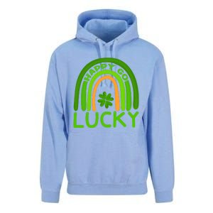 Happy Go Lucky Shamrock St Patrick's Day Meaningful Gift Unisex Surf Hoodie