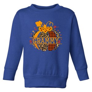 Halloween Grammy Leopard Pumpkin Grandma Fall Season Cute Gift Toddler Sweatshirt