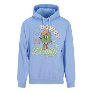 Howdy Go Lucky Funny St Patrick's Day Western Cowboy Lucky Vibes Unisex Surf Hoodie