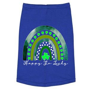 Happy Go Lucky St Patricks Day Rainbow Lucky Clover Shamrock Gift Doggie Tank