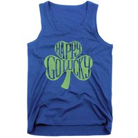 Happy Go Lucky Stylish Text Inside Clover St Patrick's Day Gift Tank Top