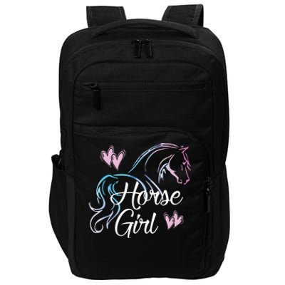 HORSE GIRL Love Horses Riding Rider Women Gift Impact Tech Backpack