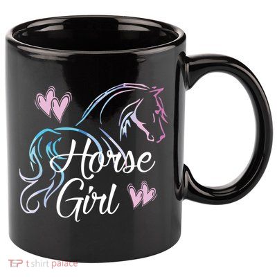 HORSE GIRL Love Horses Riding Rider Women Gift 11oz C Handle Ceramic Mug
