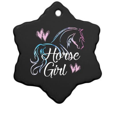 HORSE GIRL Love Horses Riding Rider Women Gift Ceramic Star Ornament