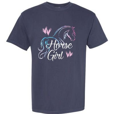 HORSE GIRL Love Horses Riding Rider Women Gift Garment-Dyed Heavyweight T-Shirt