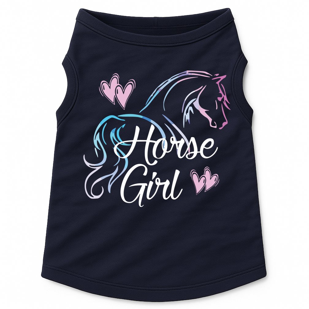 HORSE GIRL Love Horses Riding Rider Women Gift Doggie Tank