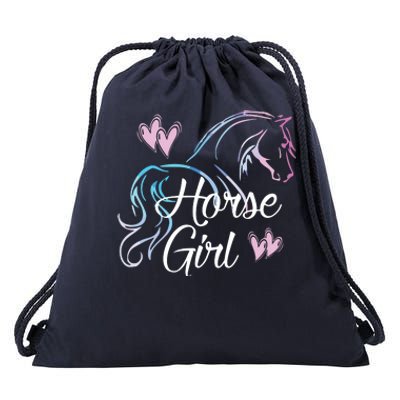 HORSE GIRL Love Horses Riding Rider Women Gift Drawstring Bag