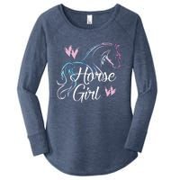 HORSE GIRL Love Horses Riding Rider Women Gift Women's Perfect Tri Tunic Long Sleeve Shirt