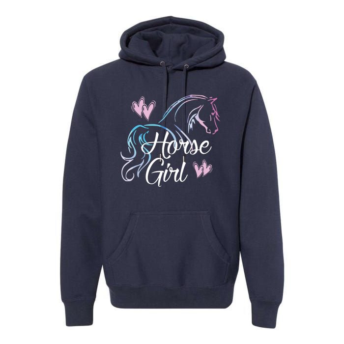 HORSE GIRL Love Horses Riding Rider Women Gift Premium Hoodie