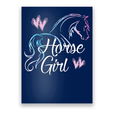 HORSE GIRL Love Horses Riding Rider Women Gift Poster