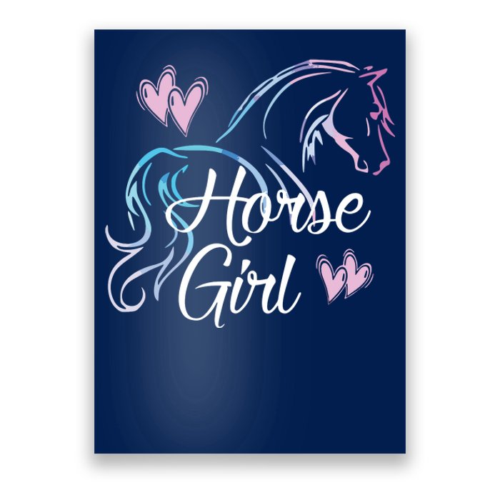 HORSE GIRL Love Horses Riding Rider Women Gift Poster