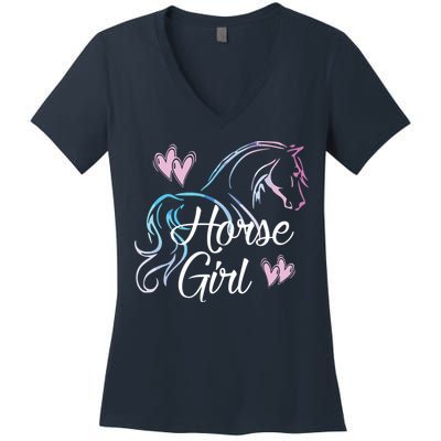 HORSE GIRL Love Horses Riding Rider Women Gift Women's V-Neck T-Shirt