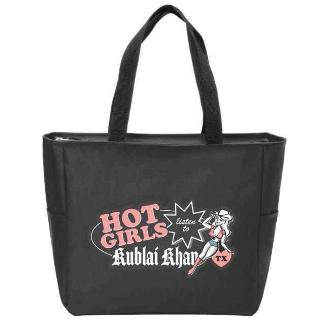 Hot Girl Listen To Kktx Zip Tote Bag
