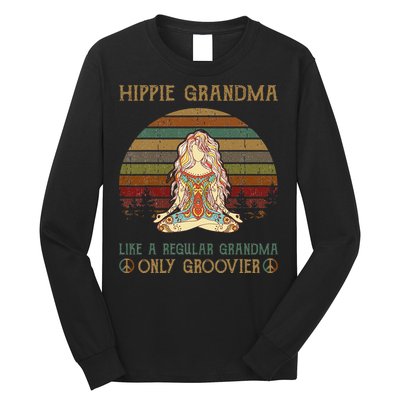 Hippie Grandma Like A Regular Grandma Vintage Long Sleeve Shirt