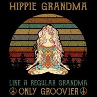 Hippie Grandma Like A Regular Grandma Vintage Apron