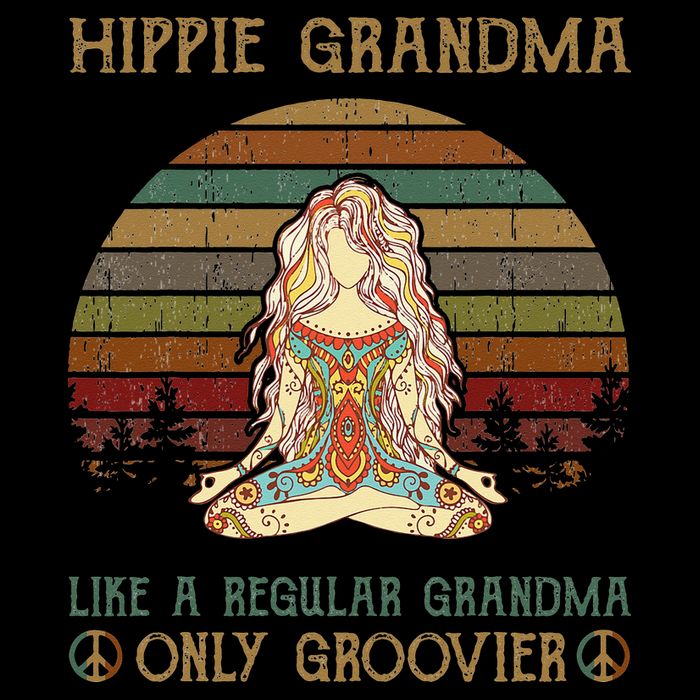 Hippie Grandma Like A Regular Grandma Vintage Apron