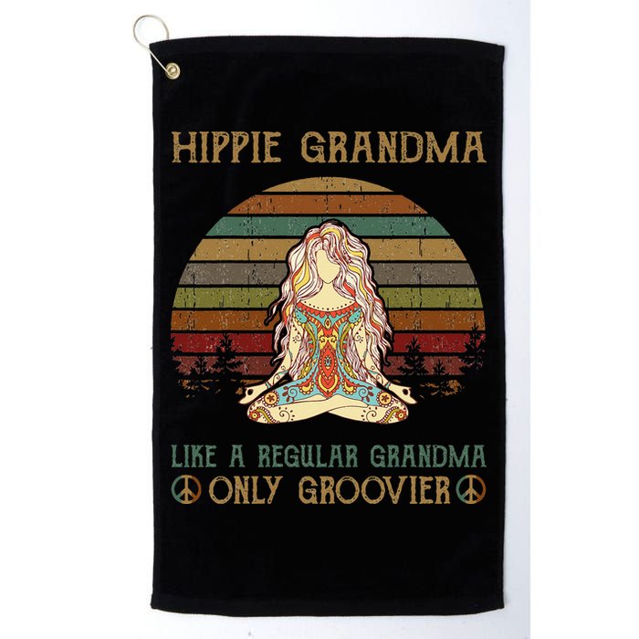Hippie Grandma Like A Regular Grandma Vintage Golf Towel