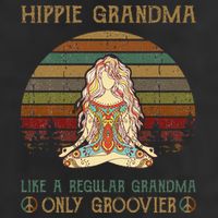 Hippie Grandma Like A Regular Grandma Vintage Golf Towel
