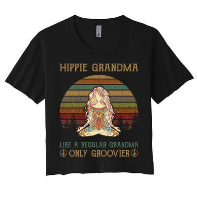 Hippie Grandma Like A Regular Grandma Vintage Crop Top