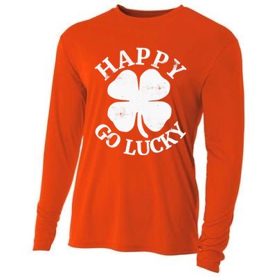 HAPPY GO LUCKY St. Patrick's Day Boy Girl Cooling Performance Long Sleeve Crew