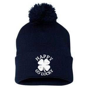 HAPPY GO LUCKY St. Patrick's Day Boy Girl Pom Pom 12in Knit Beanie