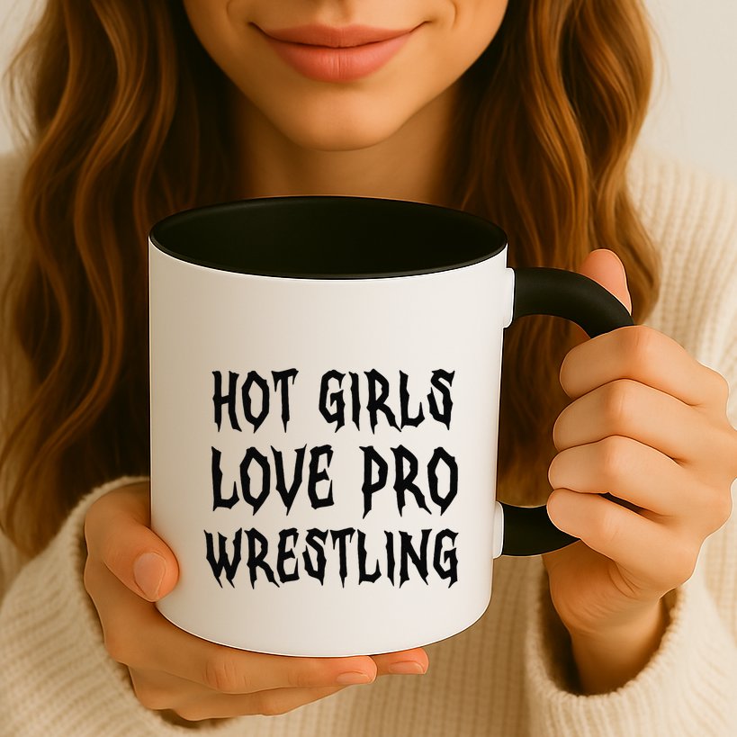 Hot Girl Love Pro Wrestling Funny Saying Quote Gift Mug