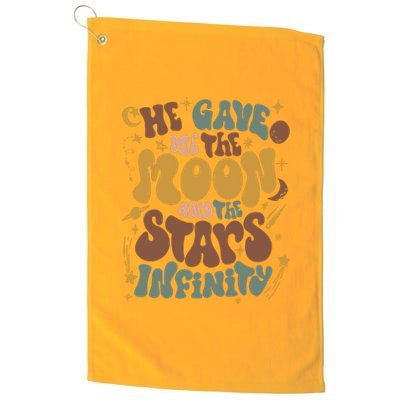 He Gave Me The Moon And The Stars Infinity Belly And Conrad Infinity Platinum Collection Golf Towel