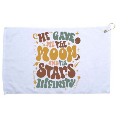 He Gave Me The Moon And The Stars Infinity Belly And Conrad Infinity Grommeted Golf Towel