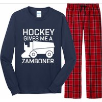 Hockey Gives Me A Zamboner Funny Hockey Long Sleeve Pajama Set