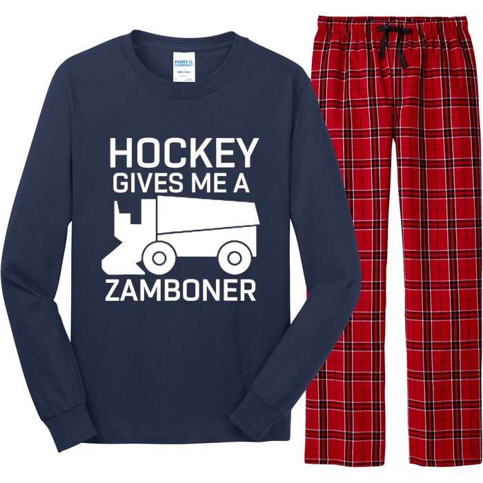 Hockey Gives Me A Zamboner Funny Hockey Long Sleeve Pajama Set