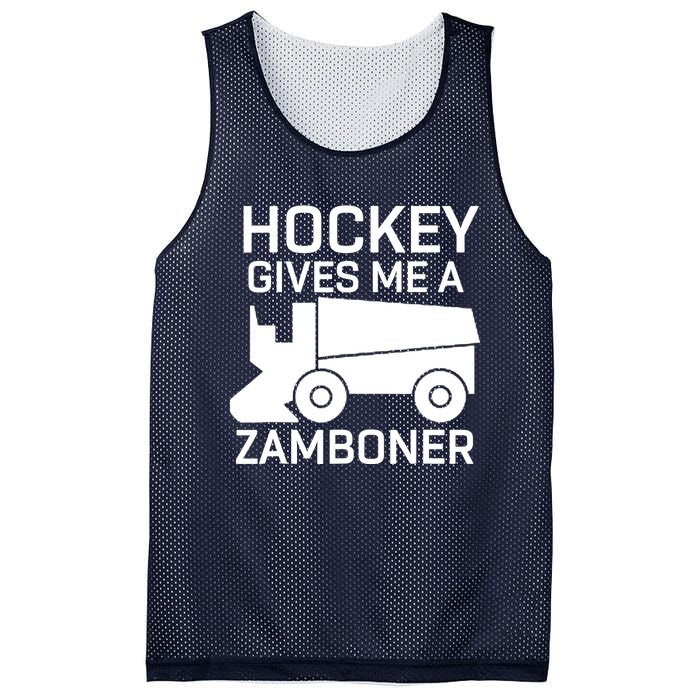 Hockey Gives Me A Zamboner Funny Hockey Mesh Reversible Basketball Jersey Tank