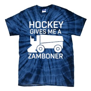 Hockey Gives Me A Zamboner Funny Hockey Tie-Dye T-Shirt