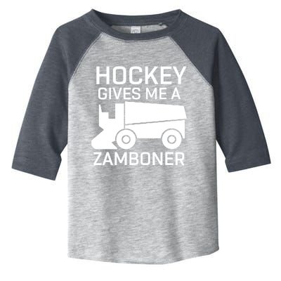 Hockey Gives Me A Zamboner Funny Hockey Toddler Fine Jersey T-Shirt