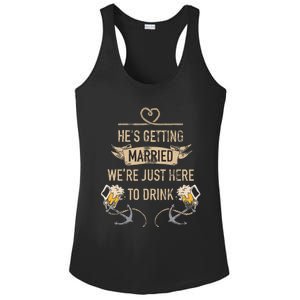 Hes Getting Married Funny Groomsmen Bachelor Party Ladies PosiCharge Competitor Racerback Tank