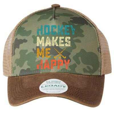 Hockey Gives Me A Zamboner Funny Hockey Legacy Tie Dye Trucker Hat