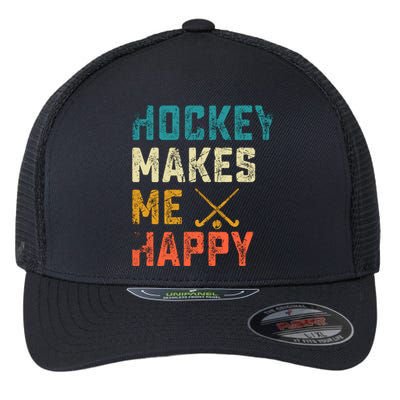 Hockey Gives Me A Zamboner Funny Hockey Flexfit Unipanel Trucker Cap