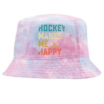 Hockey Gives Me A Zamboner Funny Hockey Tie-Dyed Bucket Hat