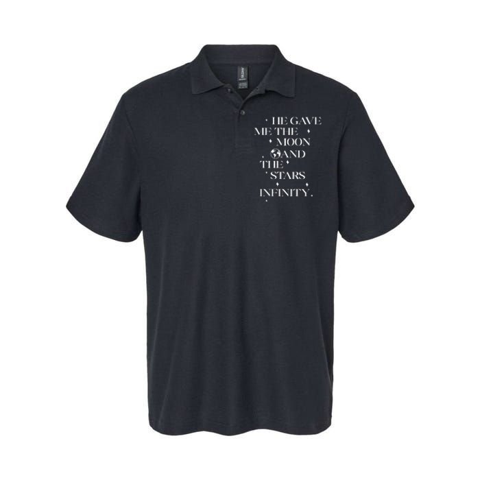 He Gave Me The Moon And The Stars Infinity Belly And Conrad Infinity Softstyle Adult Sport Polo