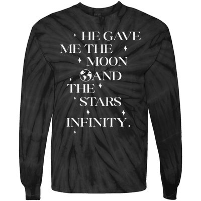 He Gave Me The Moon And The Stars Infinity Belly And Conrad Infinity Tie-Dye Long Sleeve Shirt