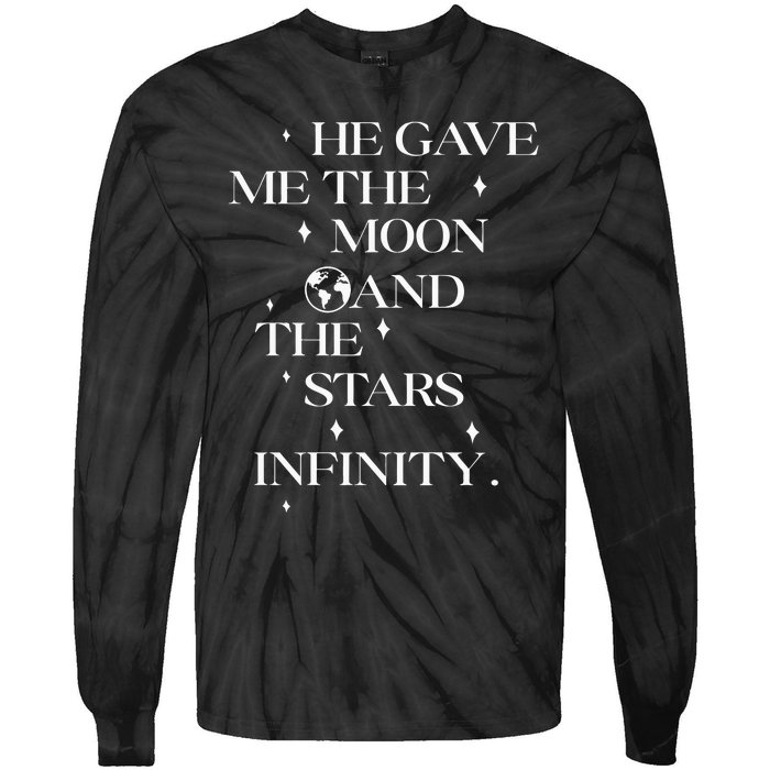 He Gave Me The Moon And The Stars Infinity Belly And Conrad Infinity Tie-Dye Long Sleeve Shirt