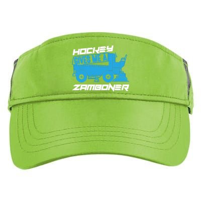 Hockey Gives Me A Zamboner Funny Hockey Fan Adult Drive Performance Visor