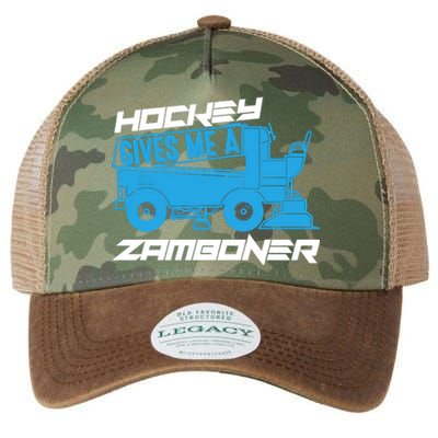 Hockey Gives Me A Zamboner Funny Hockey Fan Legacy Tie Dye Trucker Hat