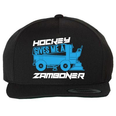 Hockey Gives Me A Zamboner Funny Hockey Fan Wool Snapback Cap