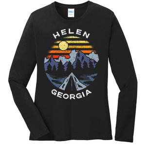 Helen Georgia Mountains Lake Ga Vacation Souvenir Ladies Long Sleeve Shirt