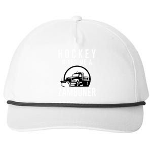 Hockey Gives Me A Zamboner Funny Hockey Player Fan Lover Hit Gift Snapback Five-Panel Rope Hat