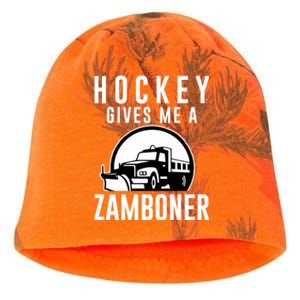 Hockey Gives Me A Zamboner Funny Hockey Player Fan Lover Hit Gift Kati - Camo Knit Beanie