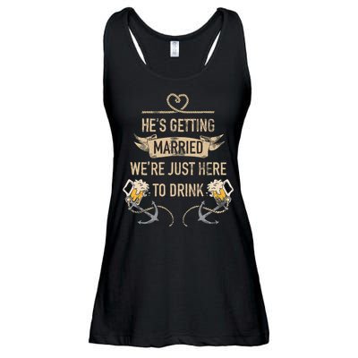 Hes Getting Married Funny Groomsmen Bachelor Party Ladies Essential Flowy Tank